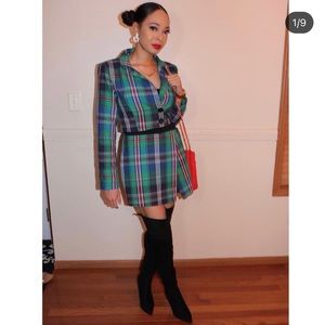 SOLD! plaid two piece skort set